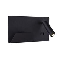 SLV wandopbouwarmatuur SOMNILA SPOT/wandverlichting binnen, wandspot / 3000K 13 W 490 370 lm zwart 110 graden