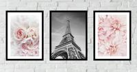 Posters - Bloemen en Eiffeltoren / Set van 3 - thumbnail