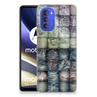 Silicone Back Cover Motorola Moto G51 5G Spijkerbroeken - thumbnail