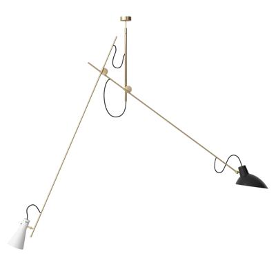 Astep VV Cinquanta Suspension Hanglamp - Messing/Zwart & Wit