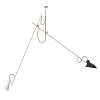 Astep VV Cinquanta Suspension Hanglamp - Messing/Zwart & Wit