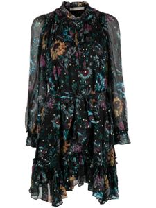 Ulla Johnson robe Anais à fleurs - Noir