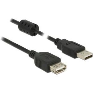 Delock 84884 Verlengkabel USB 2.0 Type-A male > USB 2.0 Type-A female 1,5 m zwart