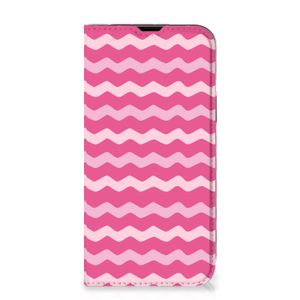 iPhone 14 Hoesje met Magneet Waves Pink