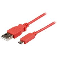 StarTech.com Micro-USB-oplaadkabel voor Android smartphones en tablets, USB A naar Micro B-kabel, datakabel, aansluitkabel, roze