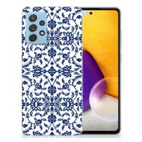 Samsung Galaxy A72 TPU Case Flower Blue