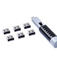 SMARTKEEPER USB-A-poort Blocker - 6 x slot met 1 x sleutel (zwart)