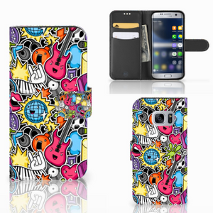 Samsung Galaxy S7 Wallet Case met Pasjes Punk Rock