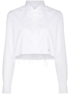 HommeGirls chemise à coupe crop - Blanc