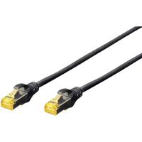 Digitus DK-1644-A-005/BL RJ45 Netwerkkabel, patchkabel CAT 6A S/FTP 0.50 m Zwart Halogeenvrij, Verdraaide paren, Snagless, Vlambestendig 1 stuk(s) - thumbnail