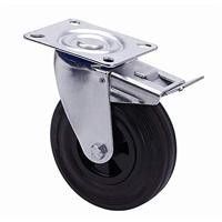 Twin-lex 123-banden, remschijf, diameter 125 mm, rubber, zwart