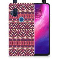 Motorola One Hyper TPU bumper Aztec Paars