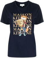 Maison Kitsuné t-shirt Fox Champion en coton - Bleu - thumbnail