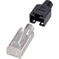 Renkforce H9540.4-10 RJ45-connector, afgeschermd CAT5e Stekker, recht Aantal polen: 8P8C Zwart 10 stuk(s)