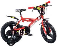 Dino Cross 16 Inch 27 cm Jongens Knijprem Rood/Zwart