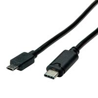 ROLINE 11.02.8781 USB 2.0 kabel, type C ST - Micro B ST (omkeerbaar), 3,0 m zwart