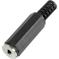 TRU COMPONENTS 595212 Jackplug 2.5 mm Bus, recht Aantal polen: 2 Mono Zwart 1 stuk(s)