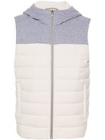 Peserico gilet matelassé à capuche - Blanc