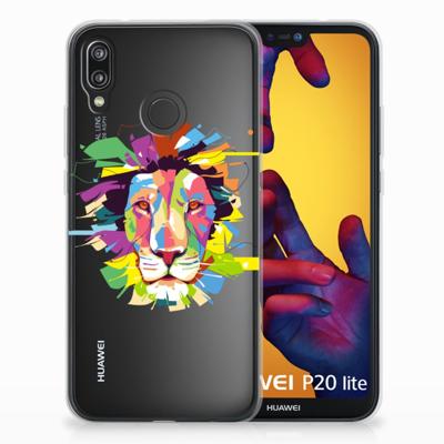 Huawei P20 Lite Telefoonhoesje met Naam Lion Color