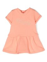 Chloé Kids robe à logo brodé - Rose