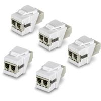 TRENDnet LC duplex glasvezel keystone-koppelingsaansluitingen - 5-pack, TC-K05LC, single-mode en multi-mode glasvezelcompatibel, gebruik TC-KP24SA afgeschermd blanco keystone-patchpaneel (apart