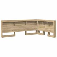 vidaXL Opberghoofdbord met plank met hoofdeinde met opslag Sonoma eiken 120 cm Bewerkt hout