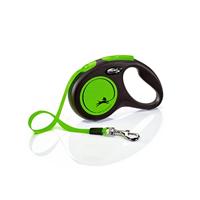 Flexi Nieuwe Neon Tape Groen Klein 5m Intrekbare Hondenriem/Lood voor honden tot 15kgs/33lbs