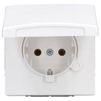 Busch-Jaeger 20EUGK-34-101 BUSC 20 EUGK-34-101 AW44 Socket met scharnierend deksel (alpine wit)