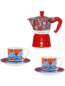 Dolce & Gabbana x Bialetti cafetière Moka Express et tasses à expresso - Rouge