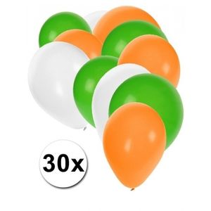 Groene witte en oranje feestballonnen   -