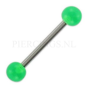 Tongpiercing acryl UV 5 mm groen