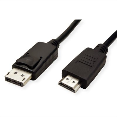 ROLINE GREEN DisplayPort Kabel DP - HDMI, M/M, zwart, 1 m