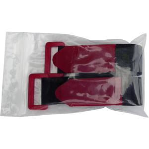 TRU COMPONENTS 688-330-Bag Klittenband Met riem Haak- en lusdeel (l x b) 300 mm x 25 mm Zwart, Rood 2 stuk(s)