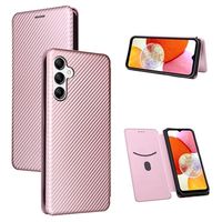 Samsung Galaxy A14 Flip Hoesje - Koolstofvezel - Rose Gold