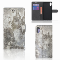 Apple iPhone Xs Max Bookcase Beton Print - thumbnail