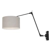 Steinhauer Wand Leeslamp Prestige Chic zwart met 30cm taupe lampenkap 8119ZW