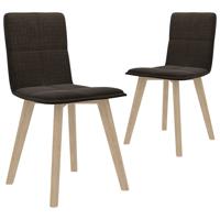 vidaXL Eetkamerstoelen 2 st stof bruin