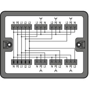 WAGO 899-631/100-000 Verdeeldoos 899 25 A Zwart 1 stuk(s)