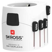 SKROSS | 1.103180 | Set van 2 universele reisadapters | Van en naar 250 landen - Spanning en vermogen: 100V – 630W / 250V – 1575W - Bescherming tegen elektrische schokken