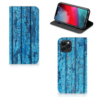 Apple iPhone 11 Pro Book Wallet Case Wood Blue