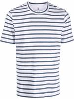 Brunello Cucinelli t-shirt à rayures - Blanc