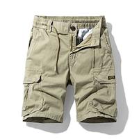 Voor heren Cargoshorts Wandelshorts Trekkoord Meerdere zakken Effen Casual Streetwear Cargoshorts Stijlvol Leger groen Zwart Lightinthebox