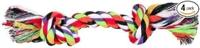 Trixie Denta leuk katoen mix speeltouw voor hond, 15 cm, Multi kleuren