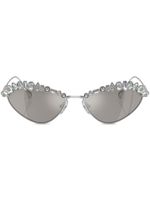 Swarovski lunettes de soleil à monture papillon - Argent