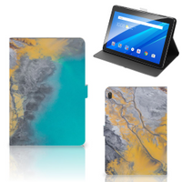 Lenovo Tab E10 Leuk Tablet hoesje Marble Blue Gold