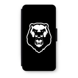 Angry Bear (black): iPhone 8 Plus Flip Hoesje