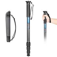 Leofoto - Carbon Monopod - Extreem Sterk - Draagvermogen: 18 kg - Max. Hoogte: 165 cm (zonder kogelkop) - Lichtgewicht - MP-284C