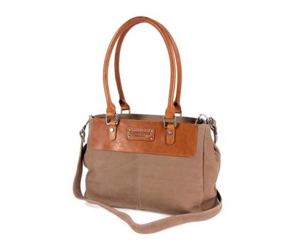 Dames handtas schoudertas LUSSO Hazelnut