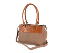 Dames handtas schoudertas LUSSO Hazelnut