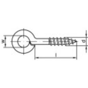 TOOLCRAFT Ringschroeven type 1 (Ø x l) 8 mm x 12 mm Galvanisch verzinkt staal 100 stuk(s)